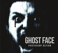 极品PS动作－凶神恶煞(含高清视频教程)：Ghost Face - Photoshop Action